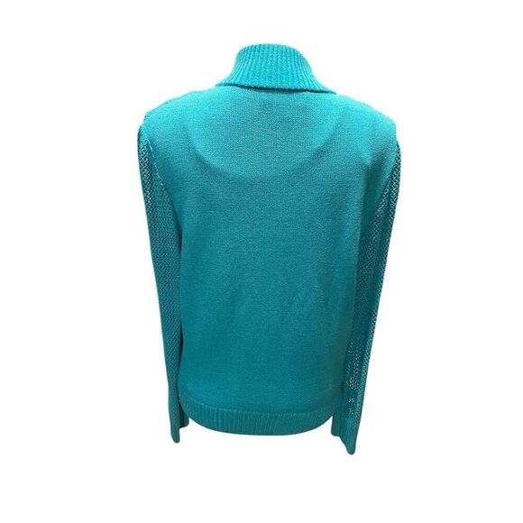 St. John Collection Women's Blue Knit Tank & Cardigan Set 2 piece Size 8 - Picture 4 of 16